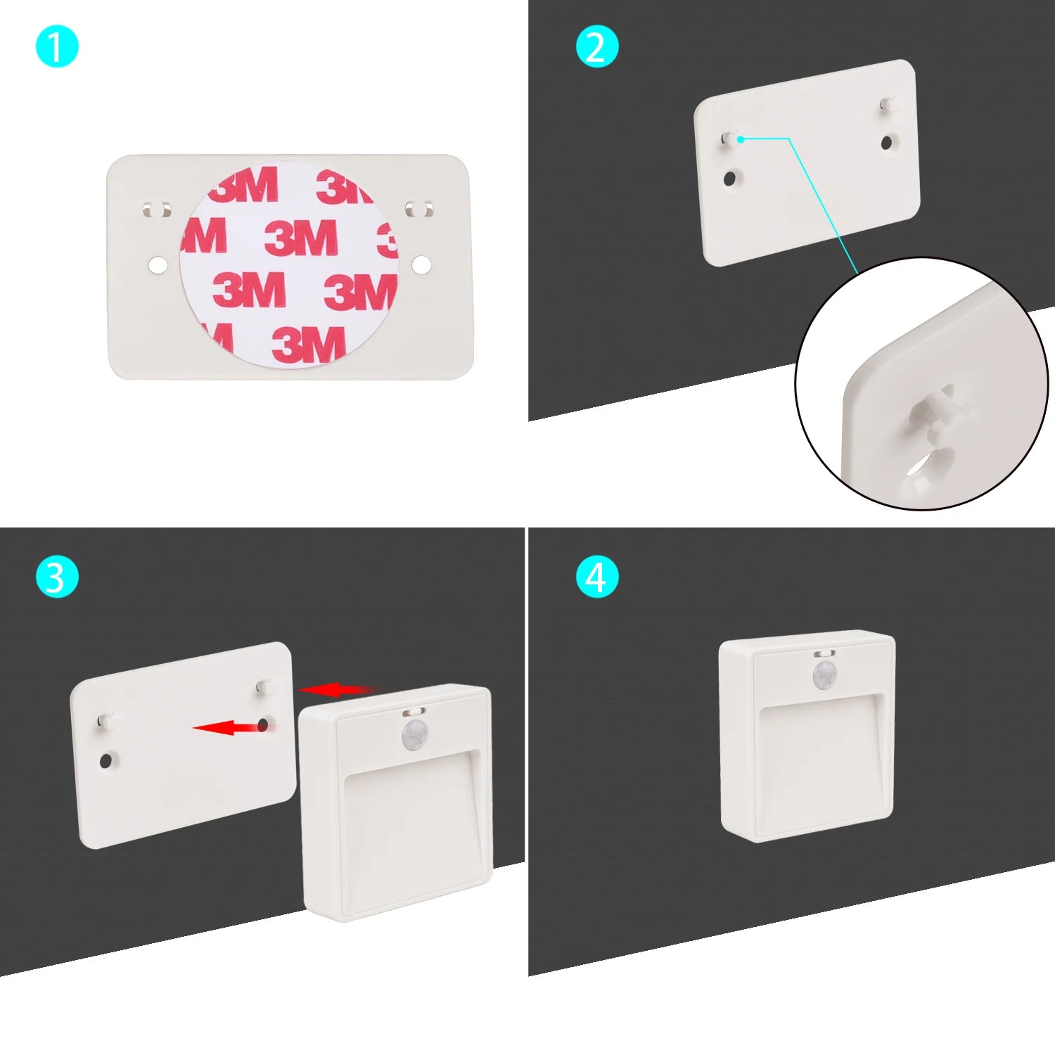 Energy Saving LED Night Light PIR Motion Sensor Cabinet Wall Lamp for Closet Bedroom Lighting Zpaxo