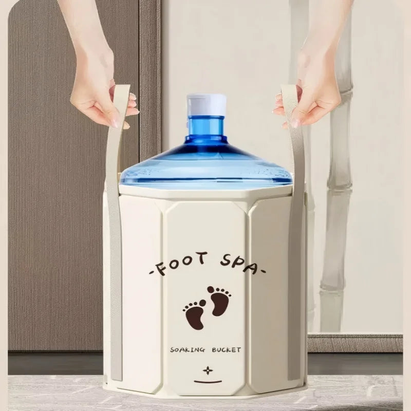 Household Portable Foot Bath Insulated Soaking Bucket Foldable Cover Zpaxo