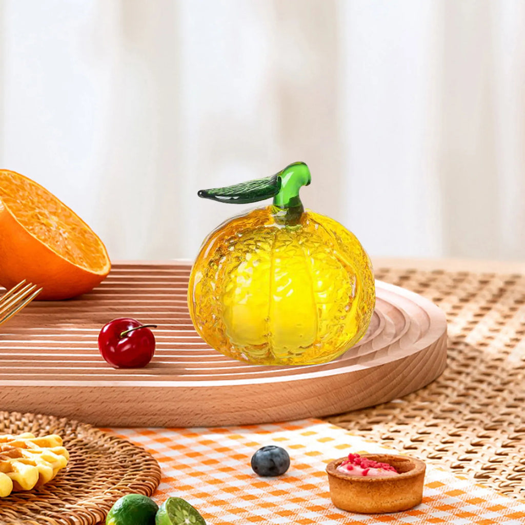 Glass Artificial Fruit Figurine – Decorative Desk Statue & Gift Glass Fruit Figurine Zpaxo
