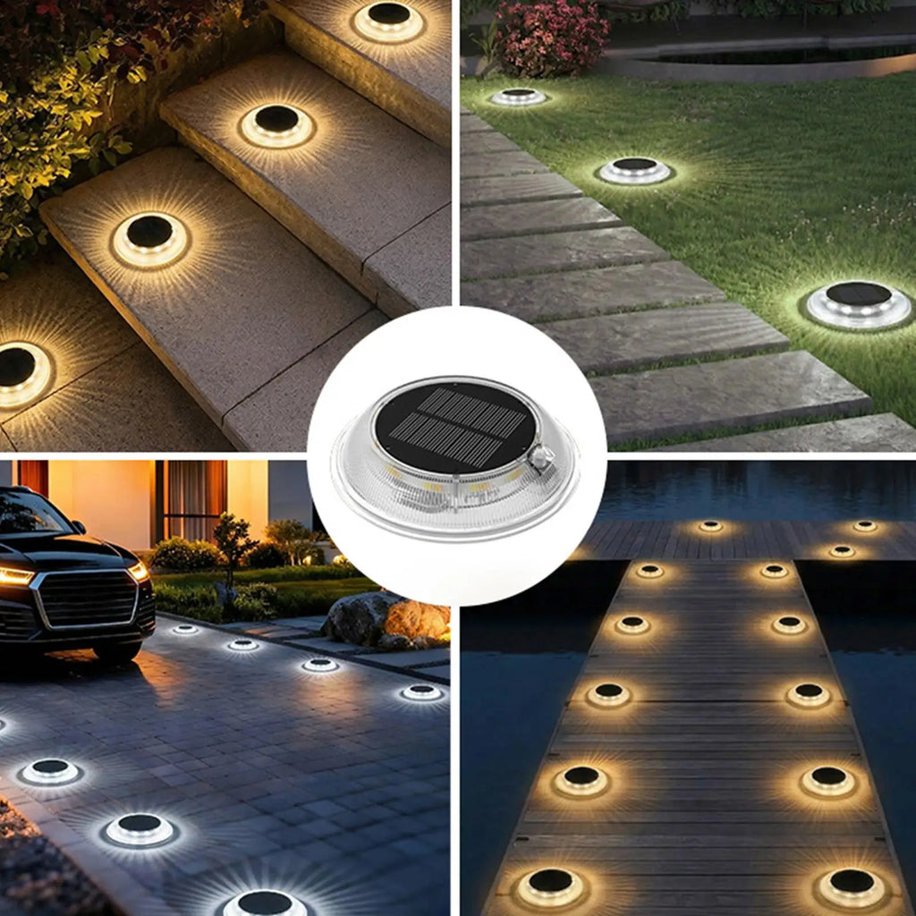 Solar Ground Lights Outdoor Waterproof Fully Transparent Lamp Pathway