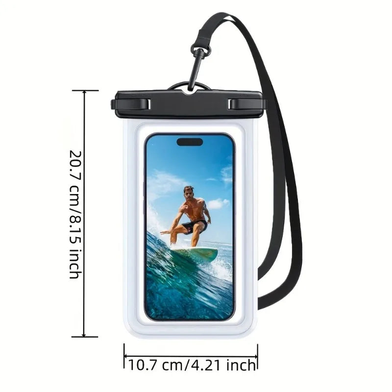 Waterproof Phone Pouch Easy Lock Heavy Duty Dry Bag 4-7 Phones