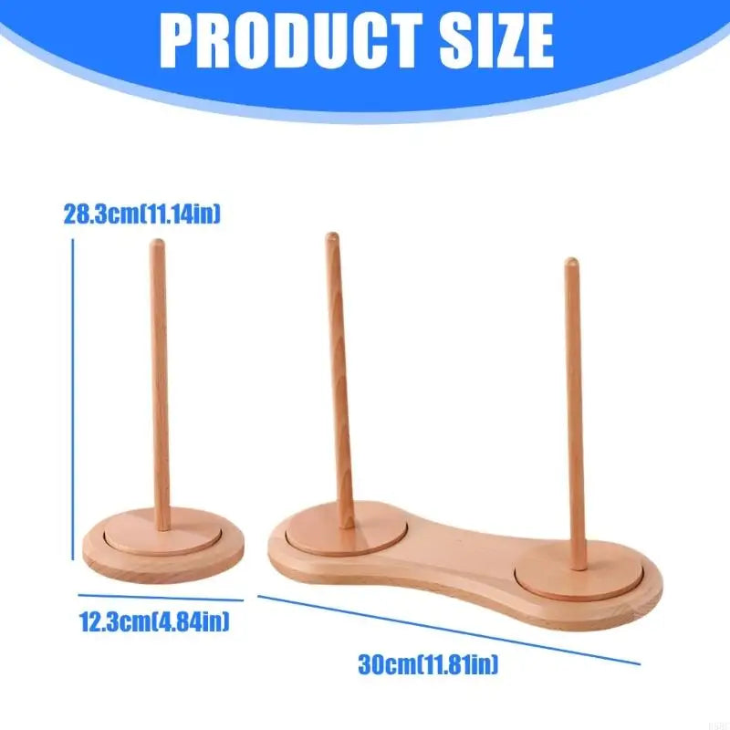 360 Degree Rotating Wooden Yarn Holder Thread Spool Organiser Stand