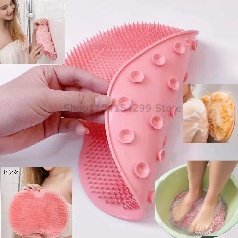 Foot Scrubbing Pad Bathroom Bath Brush Multifunctional Scrubbing Foot Massage Pad Non-slip Foot Pad Silicone Bath Brush Zpaxo