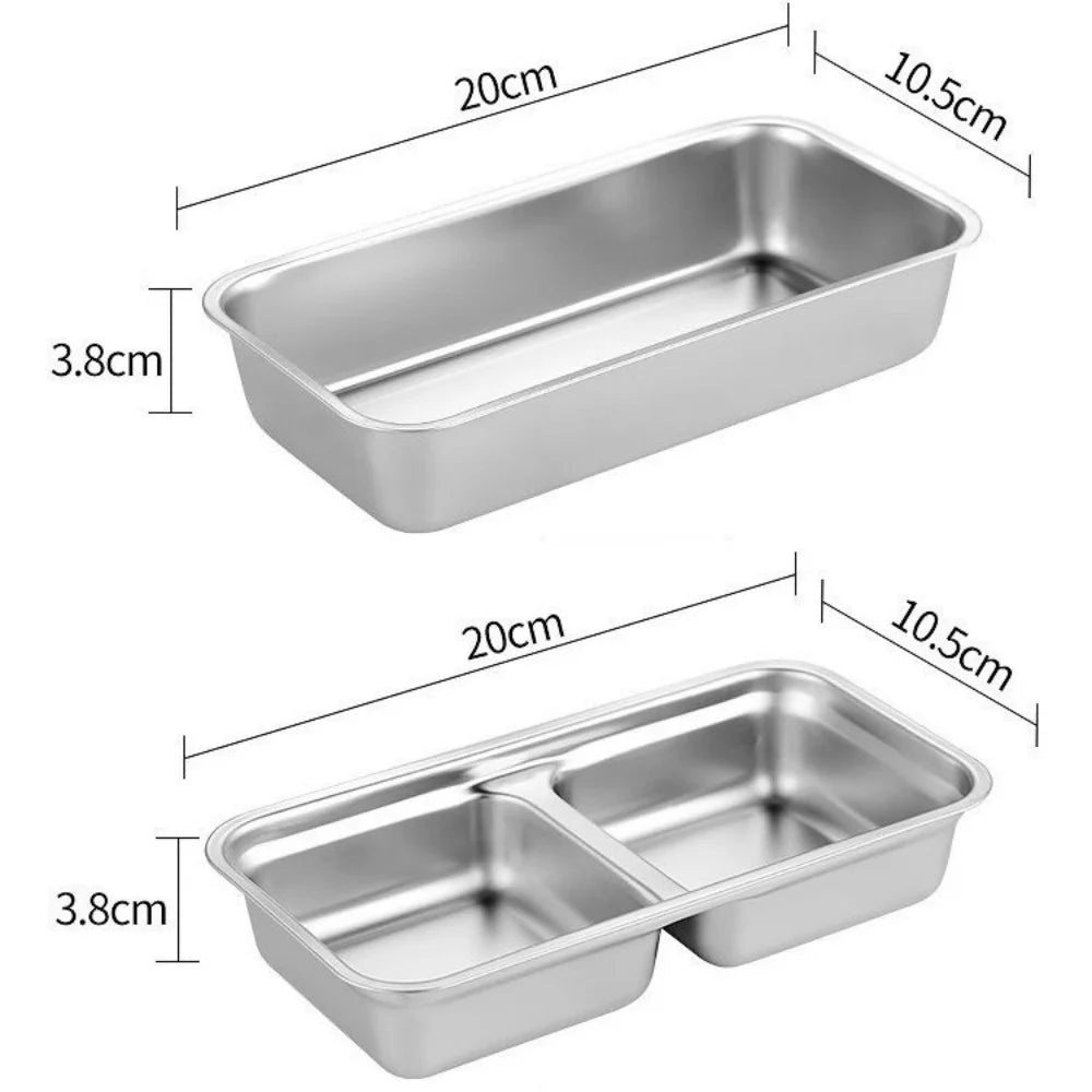 Snack Container Reusable Double-layer Container-stainless Steel Zpaxo