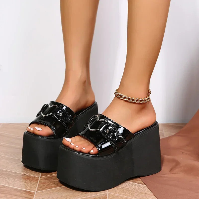 Slippers Summer Shoes for Women Trend Fashion Platform Heels Woman Wedges Fashion Goth Slippers Women Luxury Slide Sandal Shoes Zpaxo