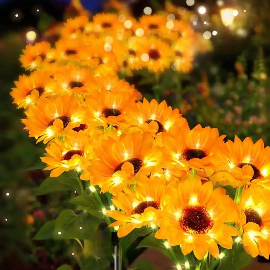 Six-headed Sunflower Solar Light Patio Holiday Party Garden
