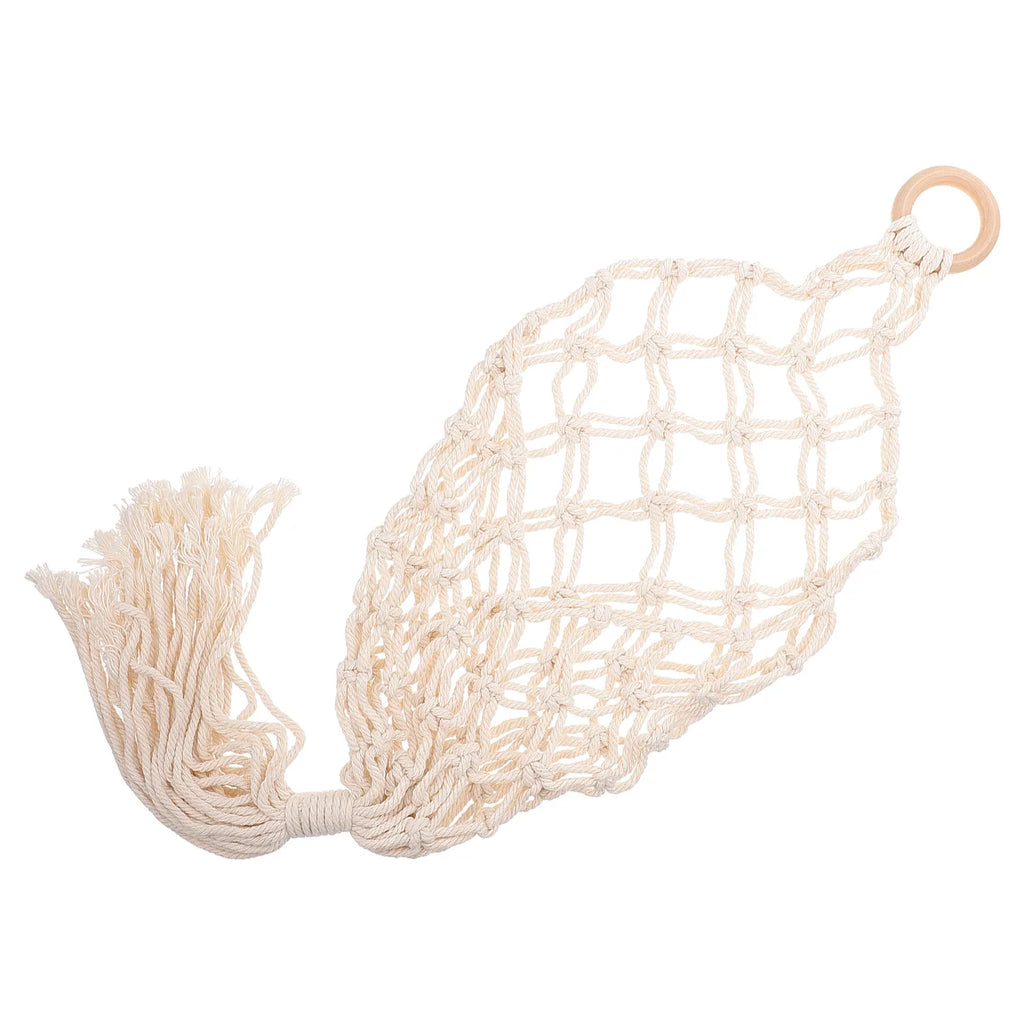 Modern Minimalist Cotton Rope Hanging Basket Woven Decorative Storage