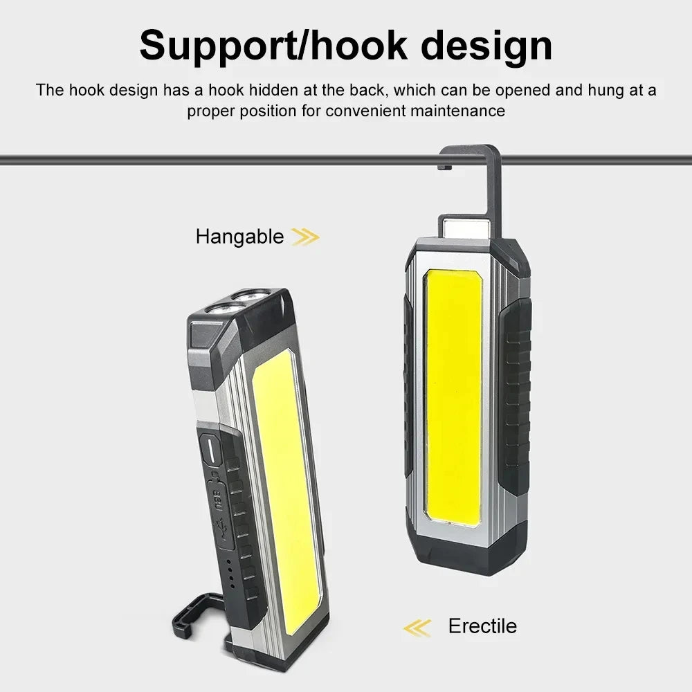 KDULIT Magnetic COB LED Work Light – 1000lm, 4000mAh, IPX6