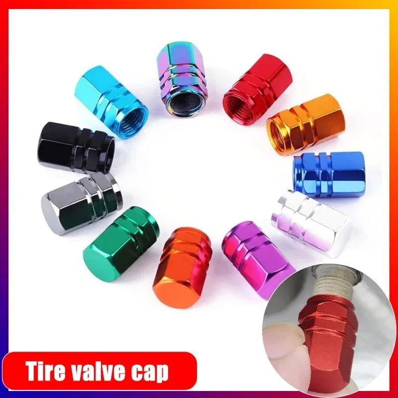 Aluminum Tire Valve Stem Caps 4/8 Pack – Car, Bike & Truck