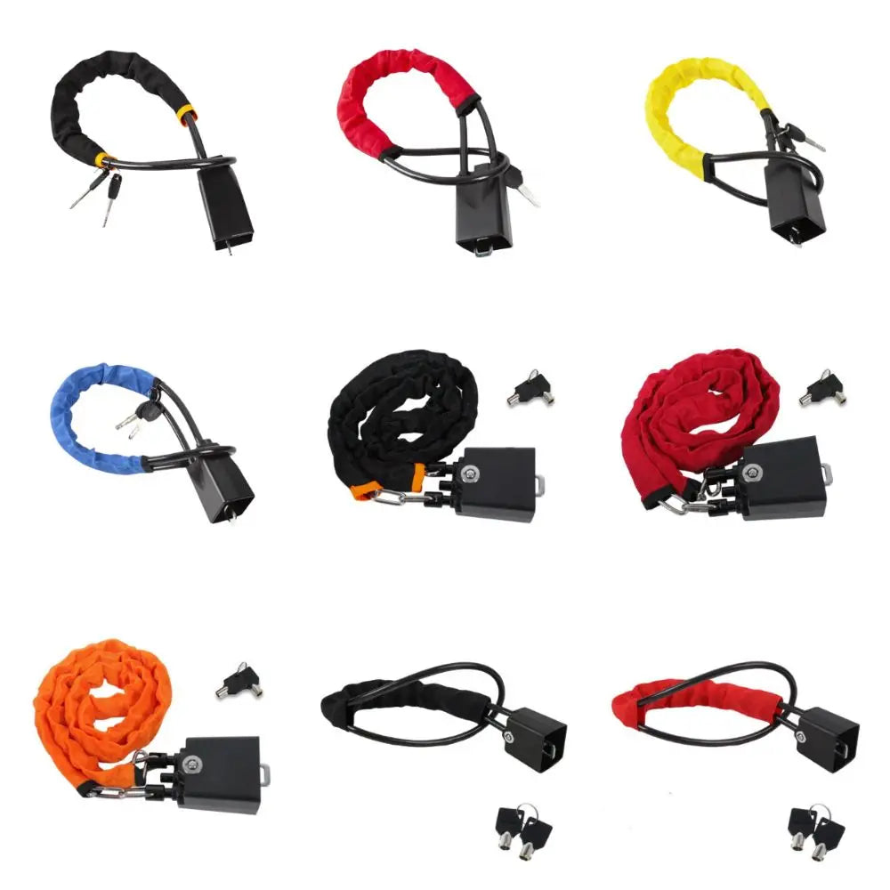 Sturdy Lock Car Steering Wheel Lock Bold Steel Cable Security Steering Wheel Lock Steel Rope with 2 Keys Zpaxo
