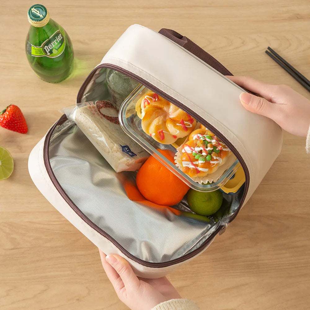 Fashionable Insulated Bag, Lunch Bag, Bento Bag, Bring Lunch Box To Work or School, Handbag, Thick Aluminum Foil Insulated Bag Zpaxo