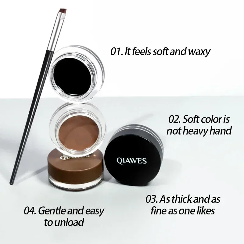 Black Brown Eyeliner Cream Waterproof Beauty Cosmetics Long Lasting Zpaxo