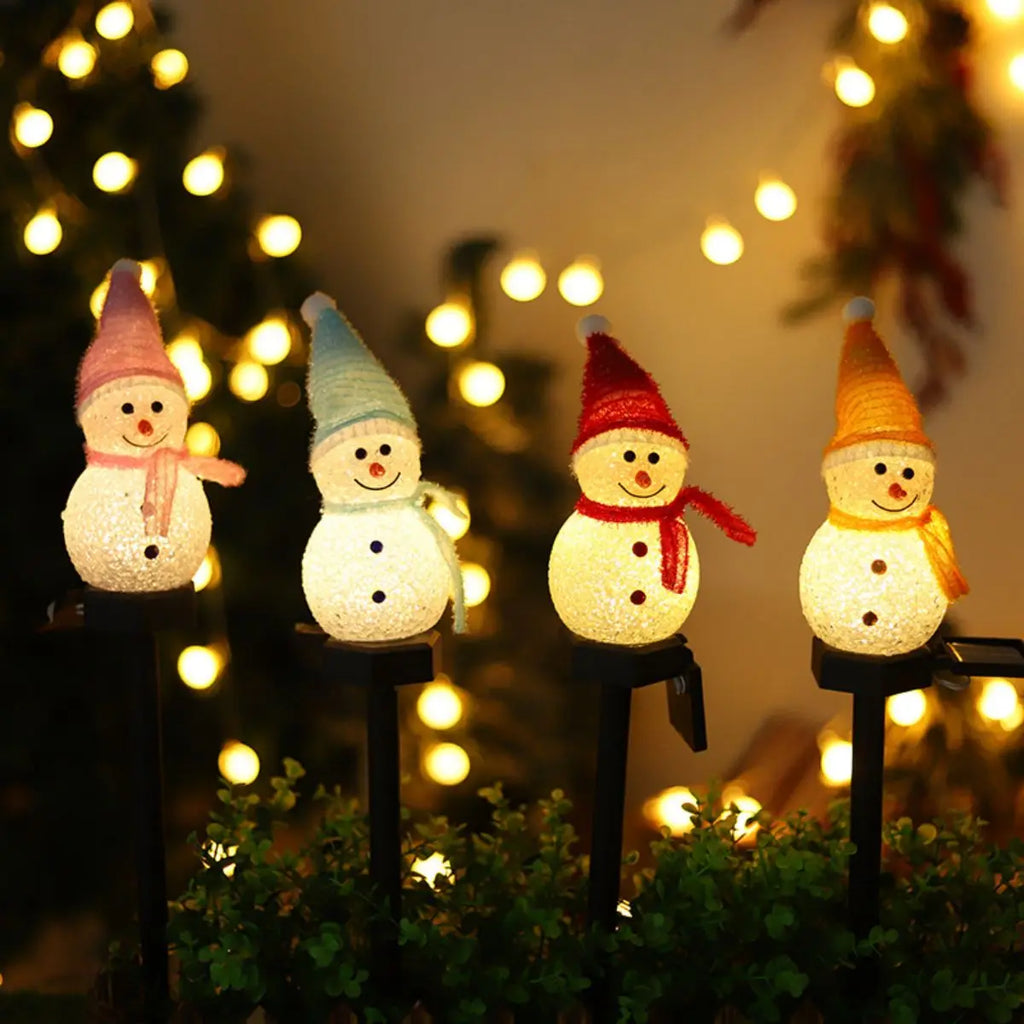 Snowman Solar Landscape Light Lawn Garden Villa Christmas Outdoor Zpaxo