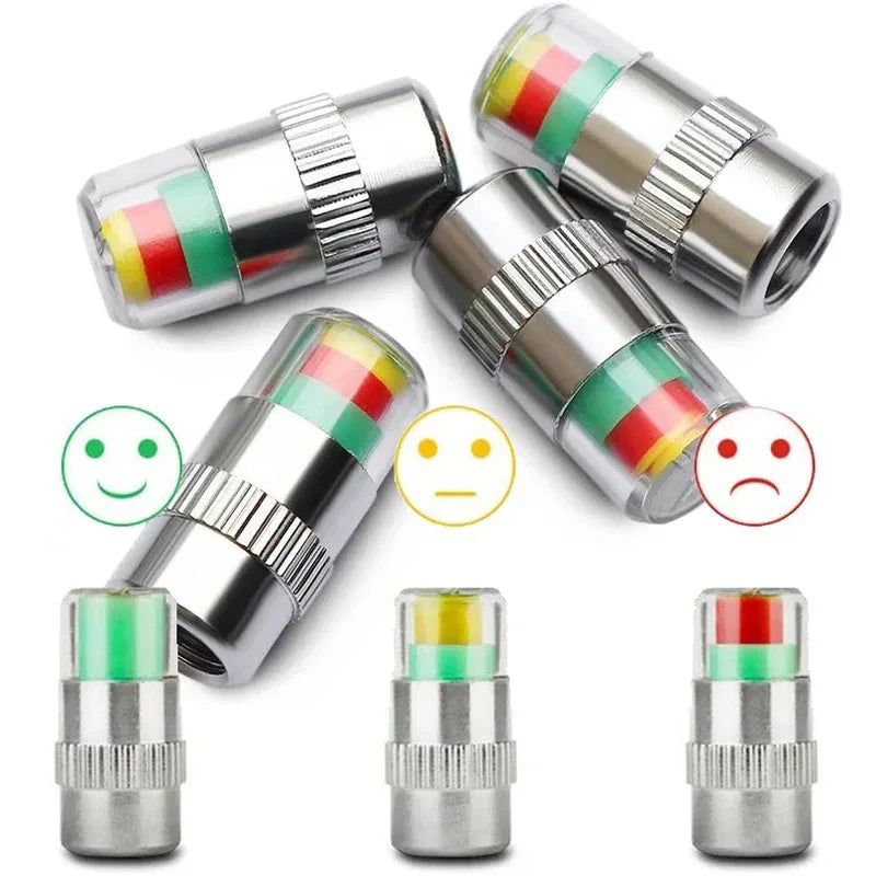 Tire Pressure Valve Cap Sensor Indicator – 4 or 24 Pack