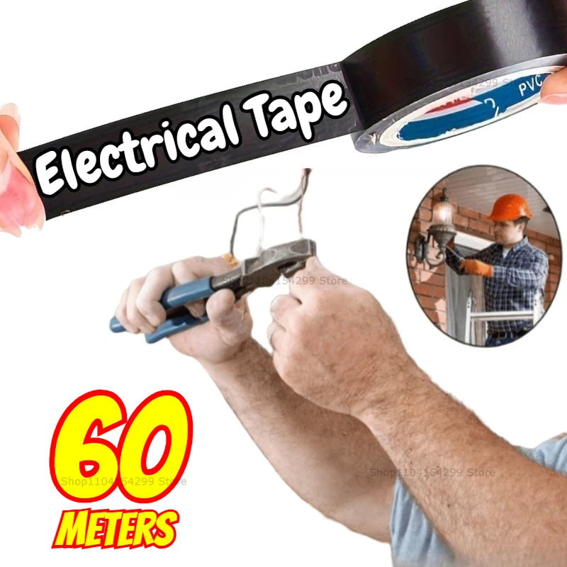 Electrical Tape Insulating Tape Black Electric Adhesive High-temperature Resistant Durable Soft Electrical Insulation Tape Zpaxo