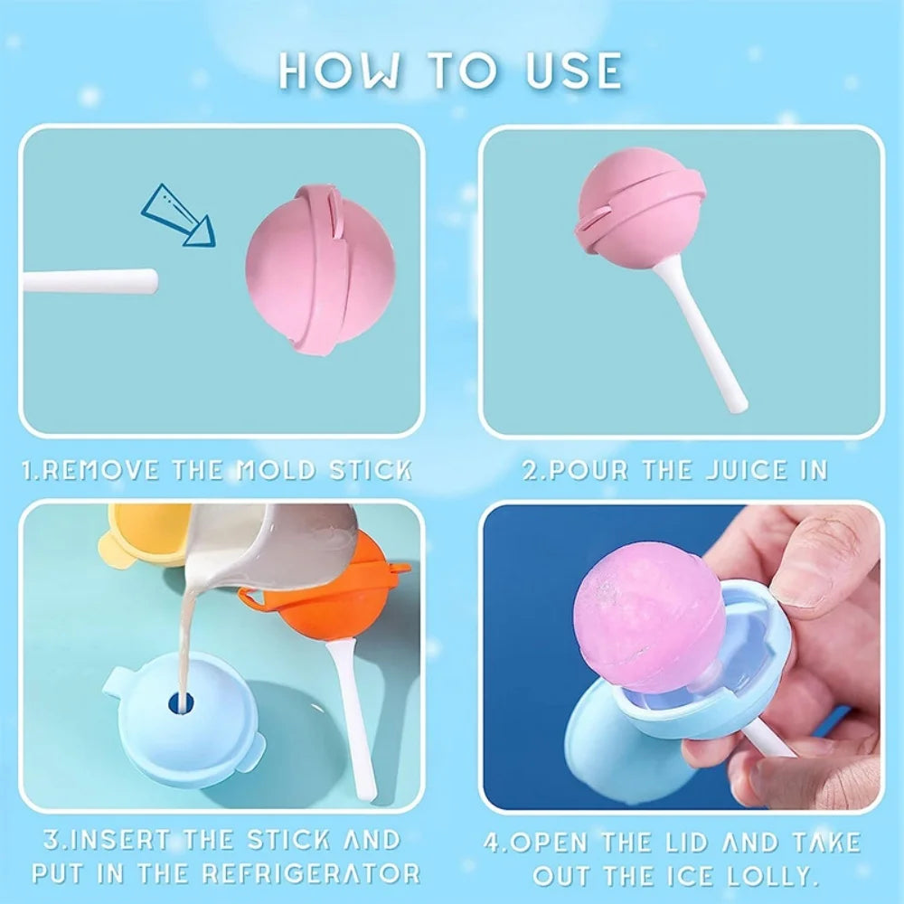 Mini Ice Cream Molds Exquisite Shapes Reusable Without Bisphenol Zpaxo