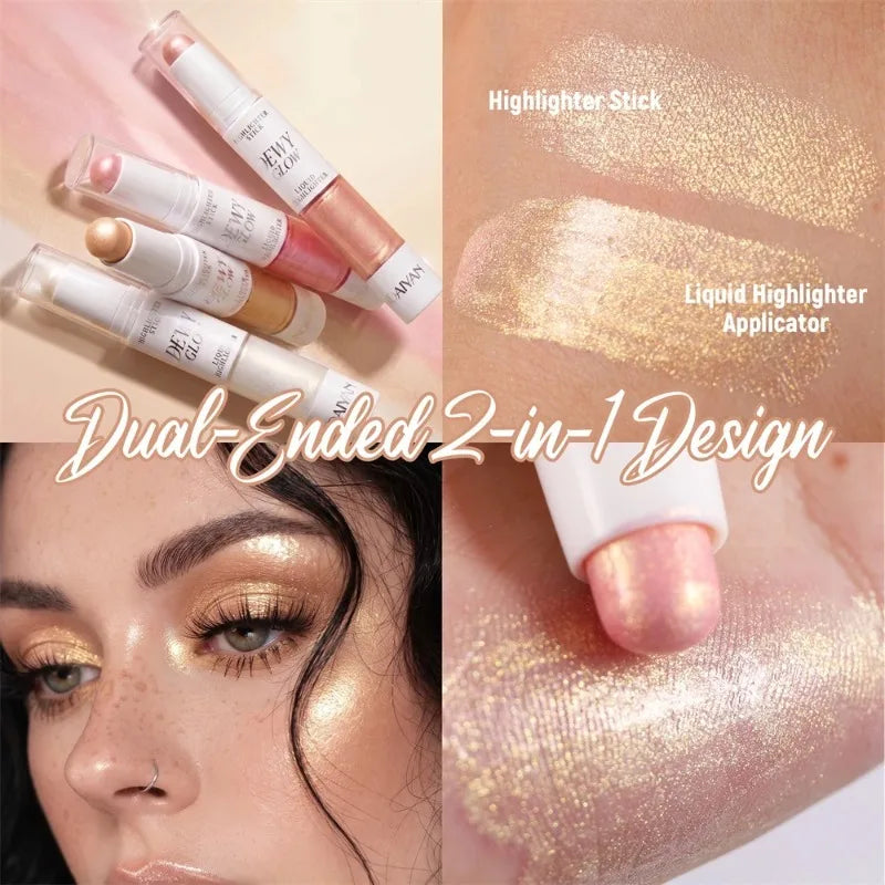 Dual-end Highlight Pen Long-lasting Waterproof Face Brightening