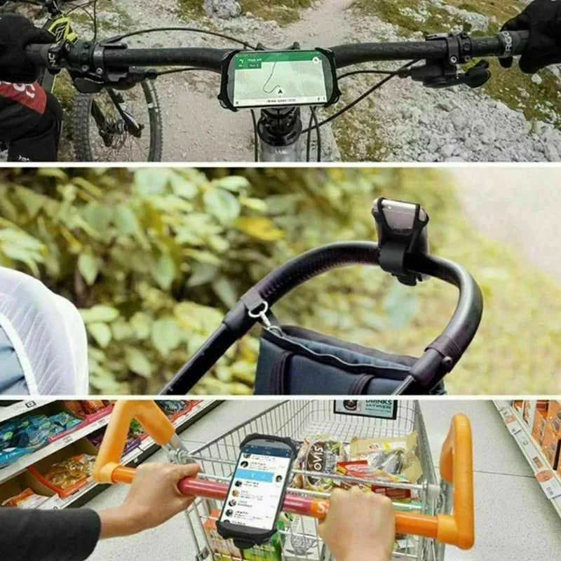 Rotatable Silicone Bike Phone Holder – 360° Bicycle Mount