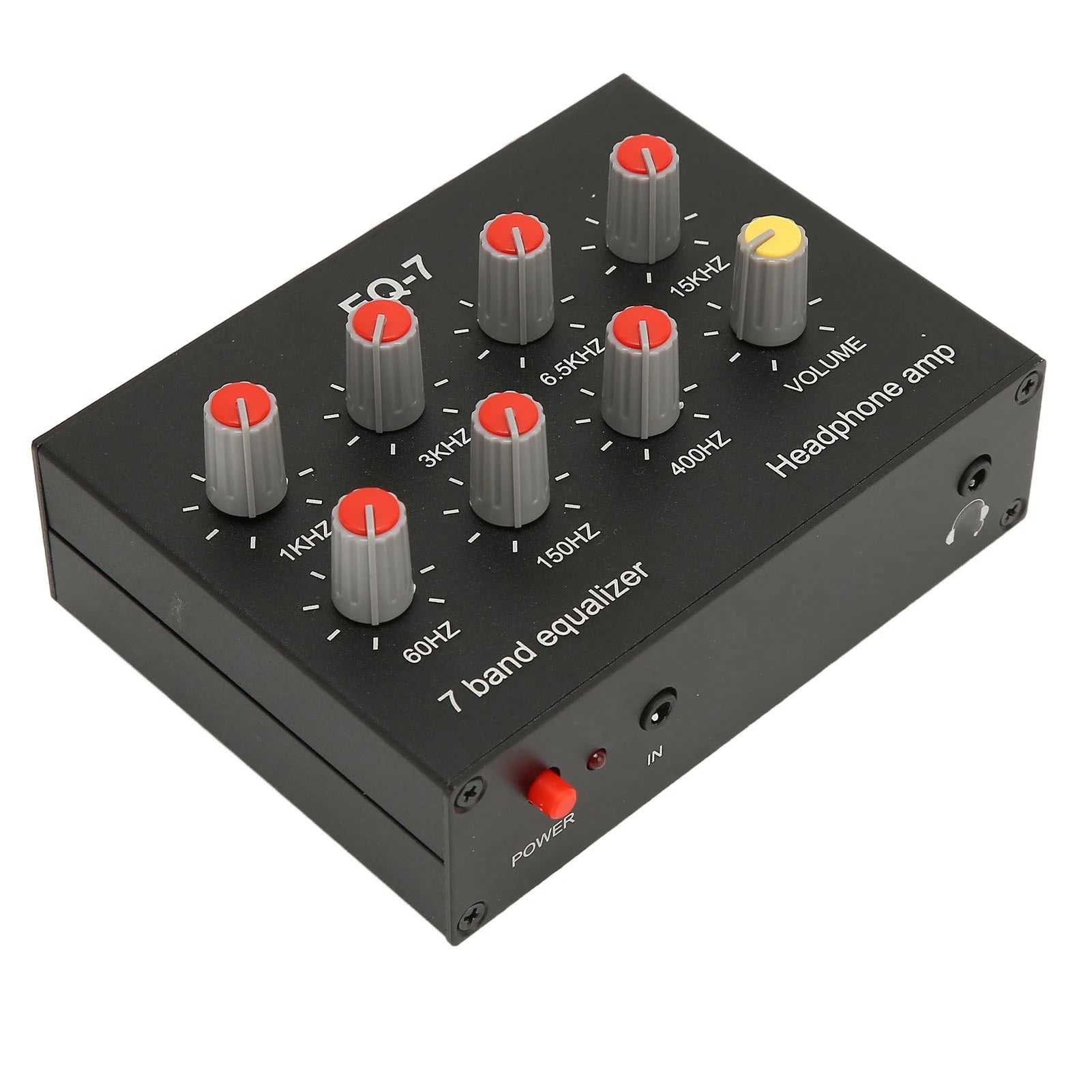 7 Band Sound Equalizer RCA Output Input 12dB Bass Adjustment Dual