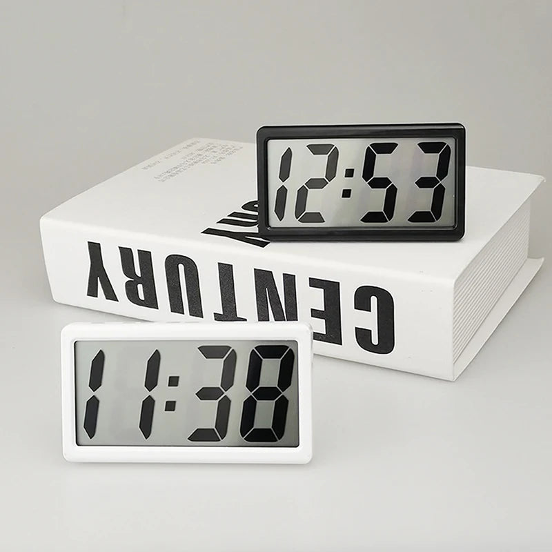 Mini Battery Powered Digital Desk Clock Time Date 12-hour Display Table Clock Wall-mounted LCD Clock With AG10 Battery Zpaxo