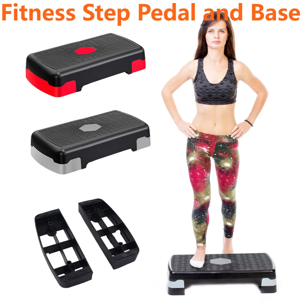 Fitness Pedals Base Mini Body Building Stepper Adjustable Non-slip