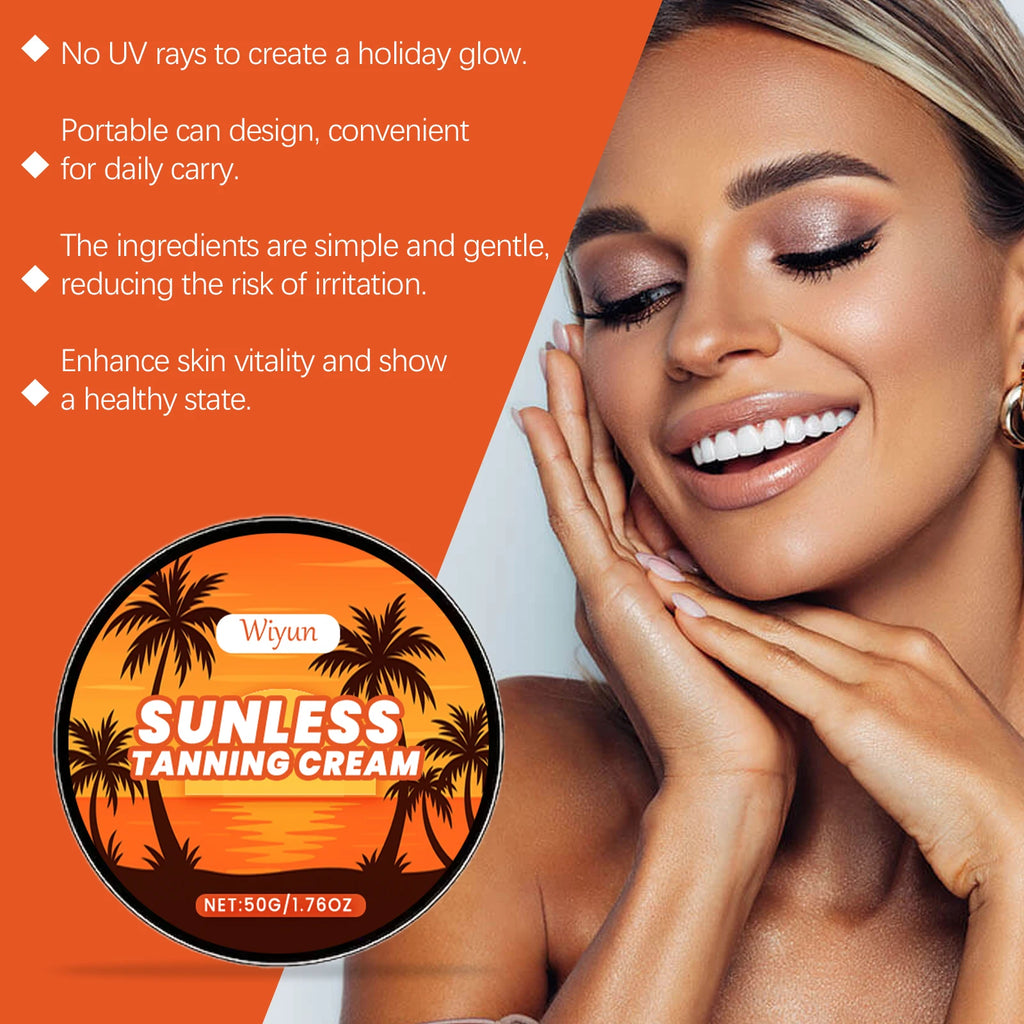 WIYUN Self Tanner Bronzing Cream – UV-Free Sunless Tan 50g Self Tanning Cream Zpaxo