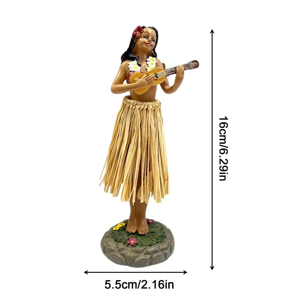 Car Decor Doll Hawaiian Dancer Girl with Guitar Hawaiian Doll Home Decor Dancing girl Dashboard Doll Dancer Decorations Zpaxo 1PC