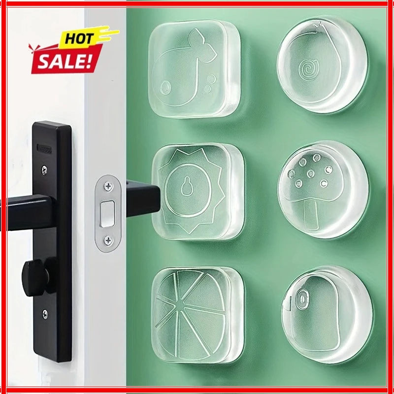 6pcs Silicone Anti-Collision Mute Pads - Door Handle Cushions, Refrigerator Door Stickers, Door Stoppers, Cabinet Door Back Wall Zpaxo