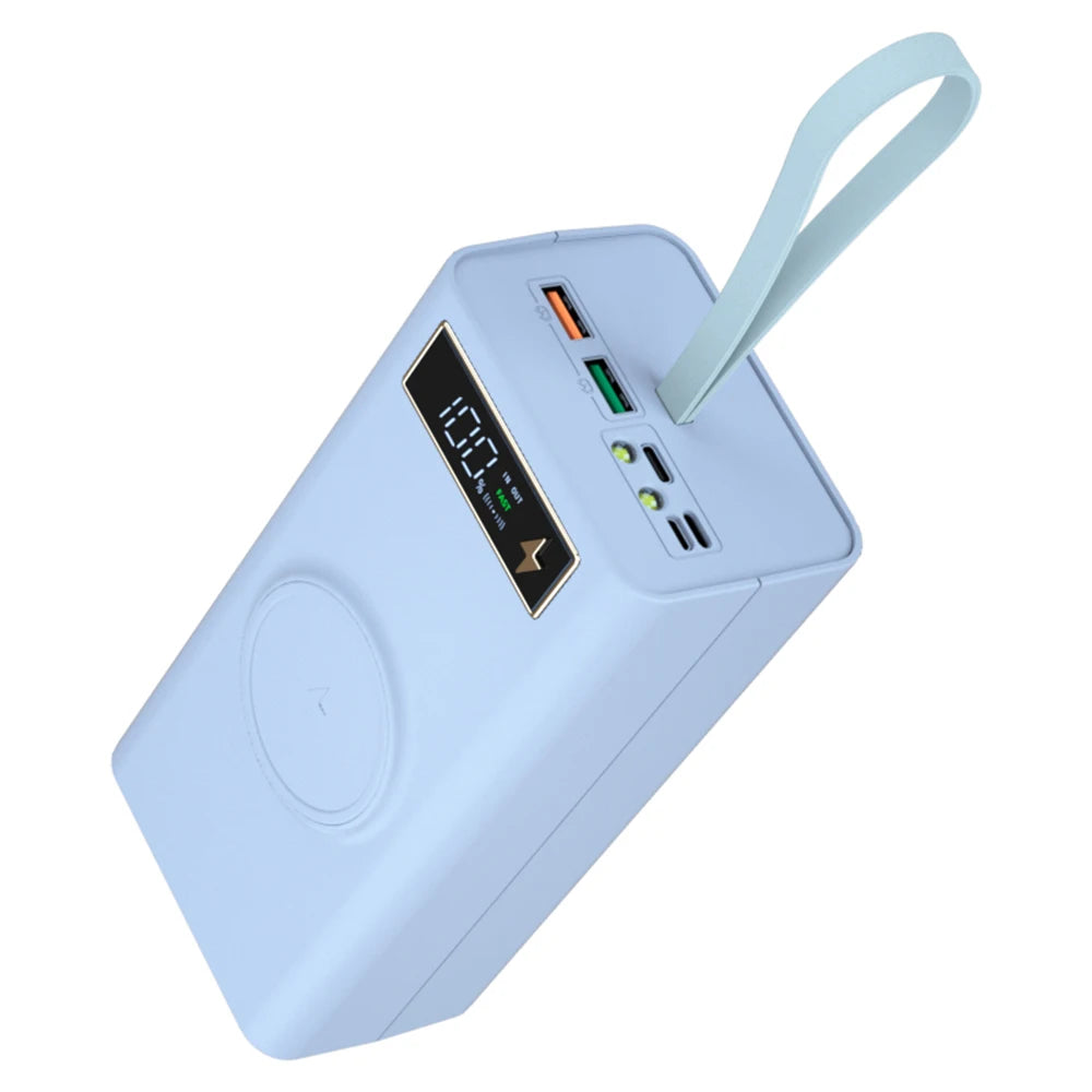 21x18650 Power Bank Case Wireless Fast Charge PD3.0 QC4.0 For Phone Charging No Soldering Push-pull DIY Battery Storage Boxes Zpaxo