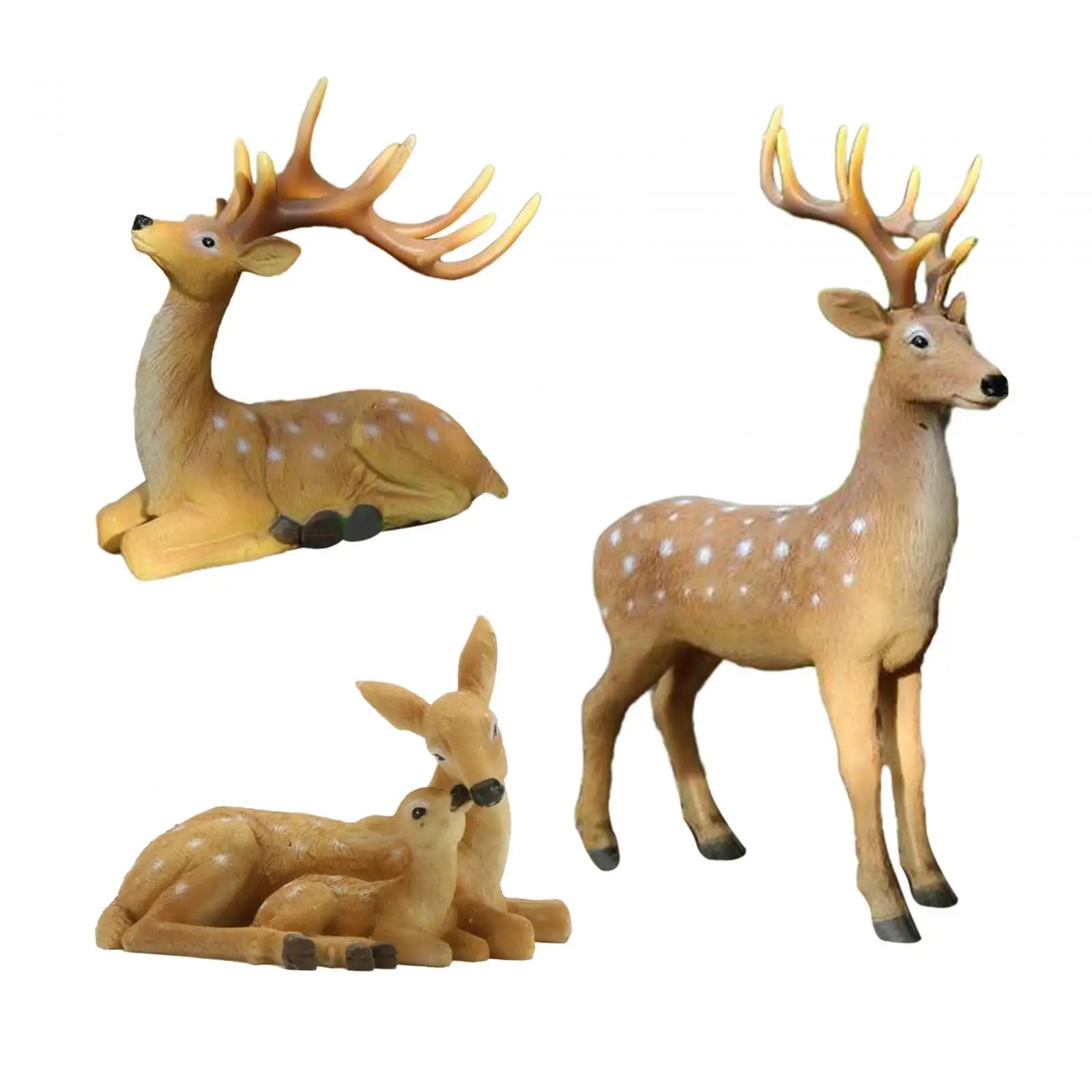 Resin Sika Deer Statue – Garden & Indoor Deer Sculpture Garden Deer Sculpture Zpaxo