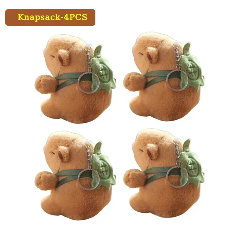 1- Water Dolphin Cotton Red Lovely Cute Creative Capybara Pendant Zpaxo Knapsack 4PCS