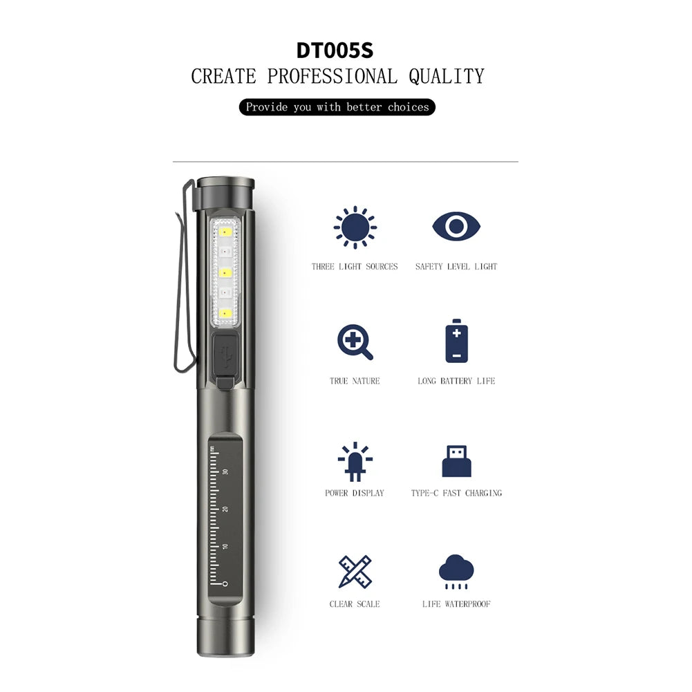 First Aid Pen Light Professional Medical Rechargeable Handy Torch