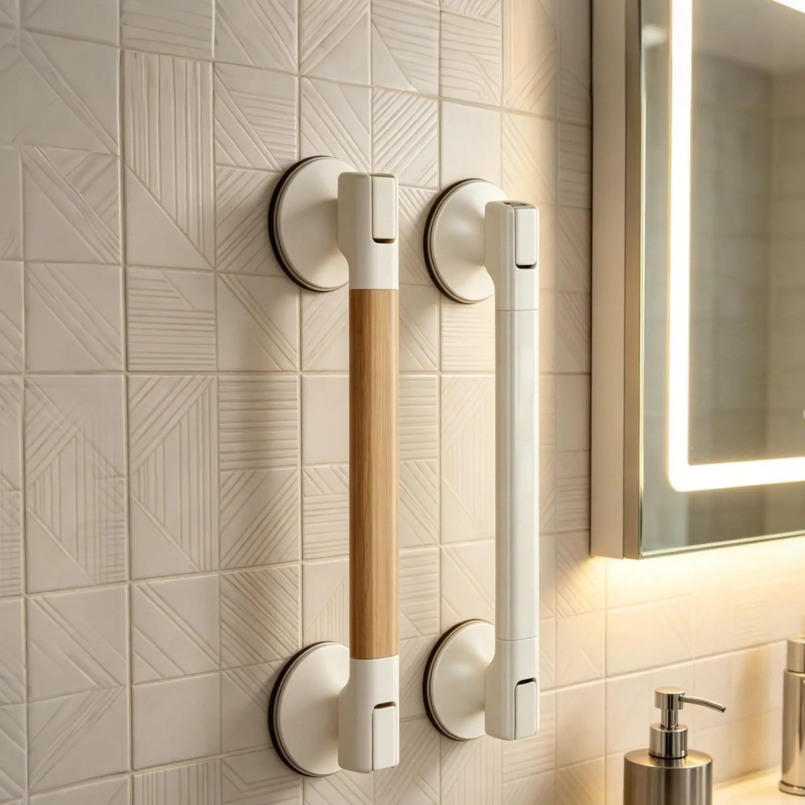 Grab Bars Shower Suction Bathing Assistance Handle No Drill Pregnant