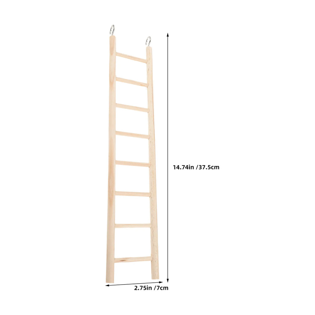 Bird Cage Wooden Ladder Pet Climbing Multilevel Platform Hanging