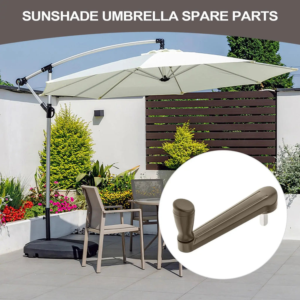 Patio Umbrella Parts Table Canopy Crank Handle Adjustable Compact