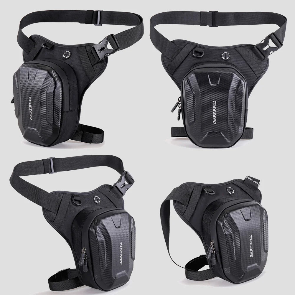 Motorbike Drop Waist Leg Bag EVA Hard Shell Motorcycle Side Outdoor