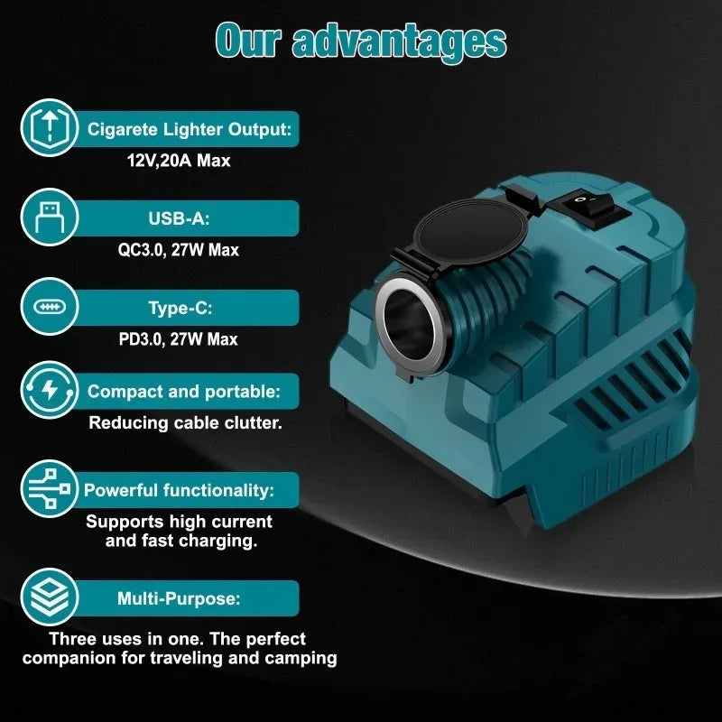 Makita 18V to 12V 240W Power Adapter – Buck Converter