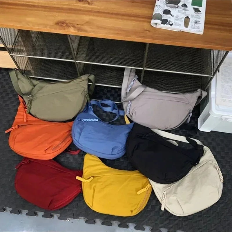 Trendy Women S Soft Cloth Shoulder Bag Solid Casual Large Capacity