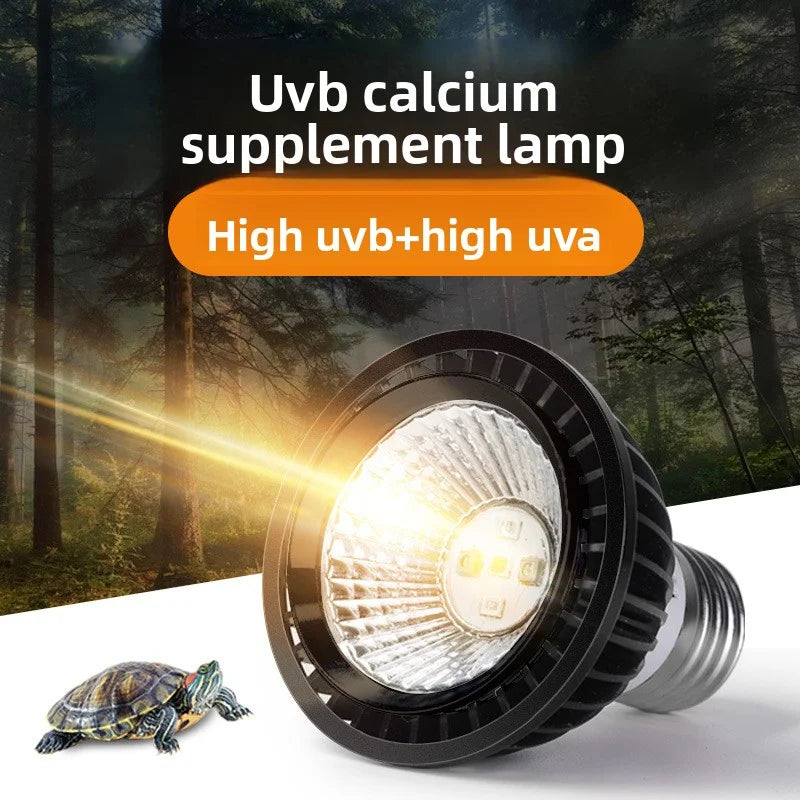 UVB UVA LED Reptile Basking Light – Turtle & Lizard Sun Lamp Reptile Basking Lamp Zpaxo