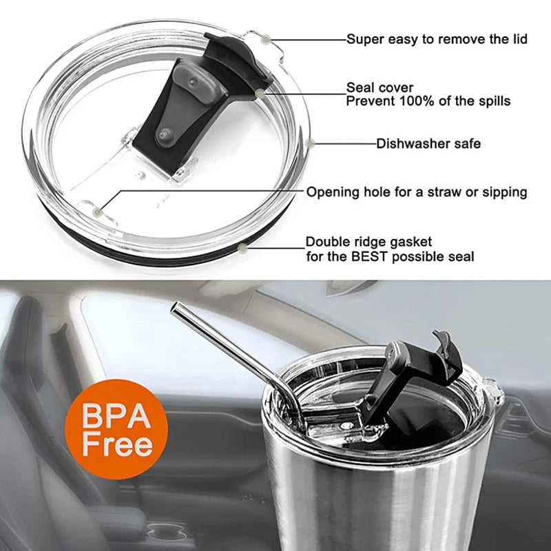 Spill Resistant Lid 20 Fits Tumbler More Replacement Spill-proof Cup Zpaxo