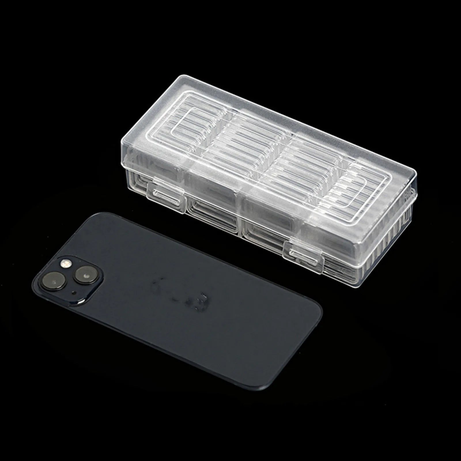 Lot Transparent Plastic Coin Holder Collecting Box Case Coins Storage