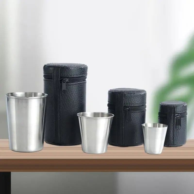 Stainless Steel Glass Outdoor Small Glasses Travel Picnic Cup 30 70 Zpaxo