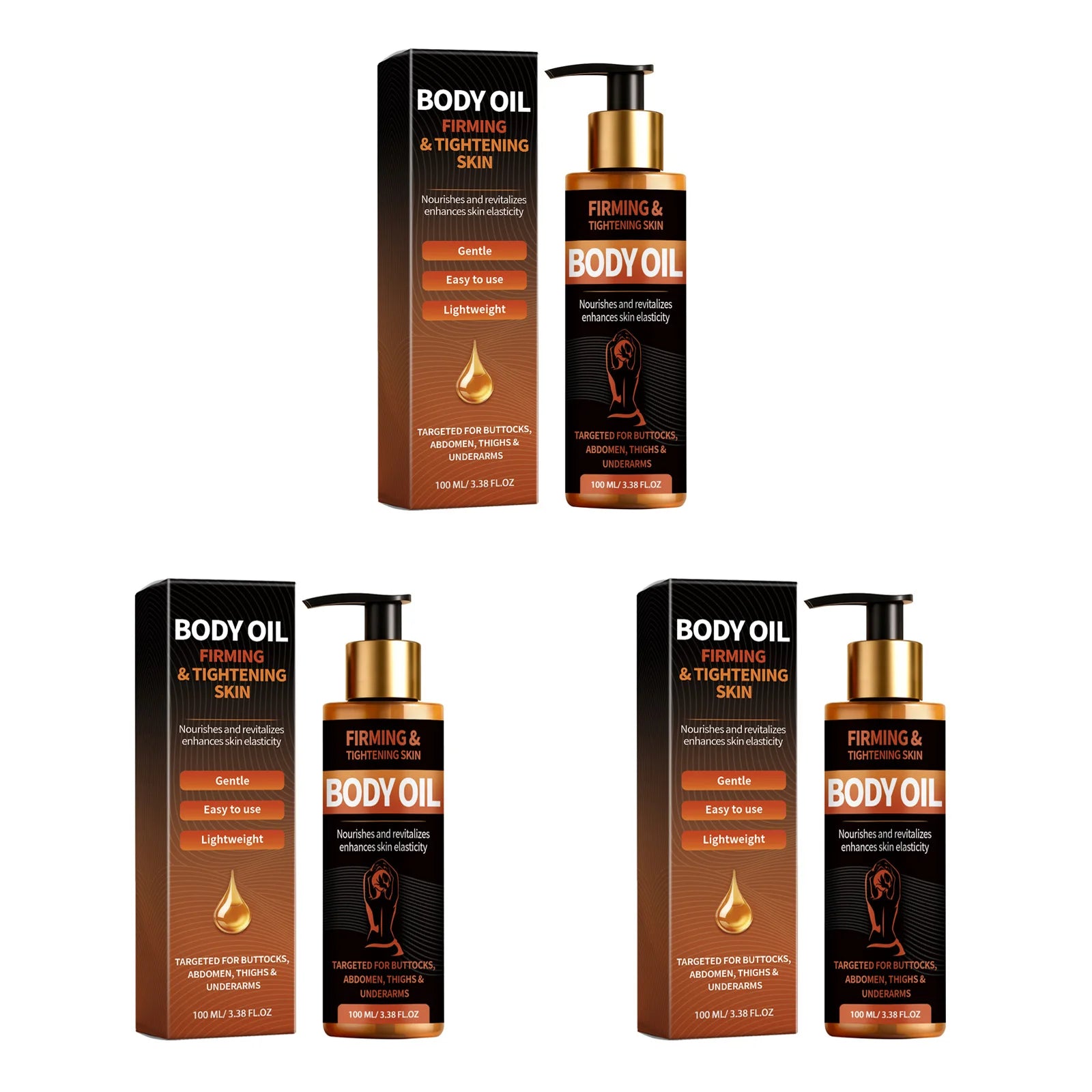OceAura Firming Body Oil – Lifting, Brightening & Nourishing Firming Body Oil Zpaxo 3 x 100ml Boxed