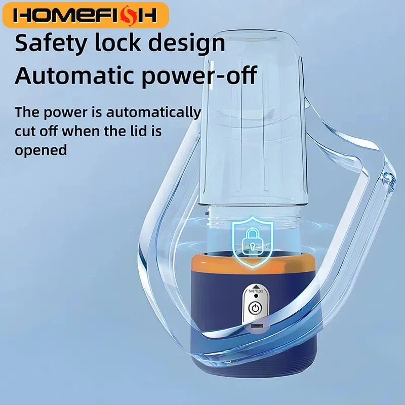 Compact Electric Portable Juicer Blender 400ml USB Charging Smoothie Maker for Lemon Orange Fruit Juicing Cup Zpaxo