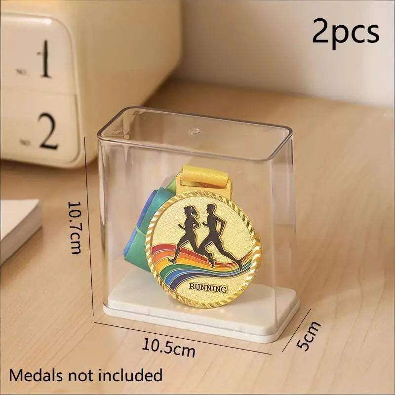 Medal Display Case – Dustproof Transparent Box | 1 or 2 Pack