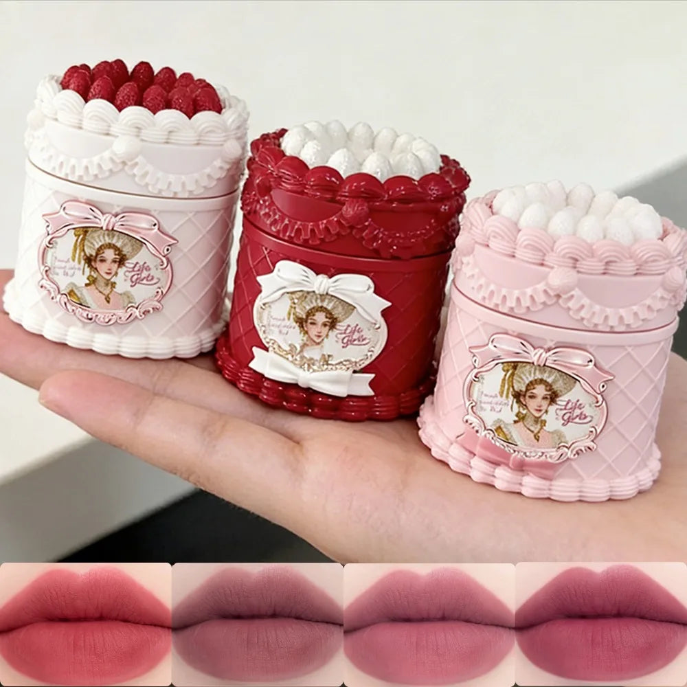 French Sweetheart Cake Matte Lip Gloss Velvet Mousse Mud Soft Focus Zpaxo
