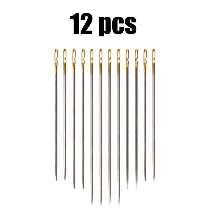 Self-Threading Sewing Needles Set – Stainless Steel Bodkin