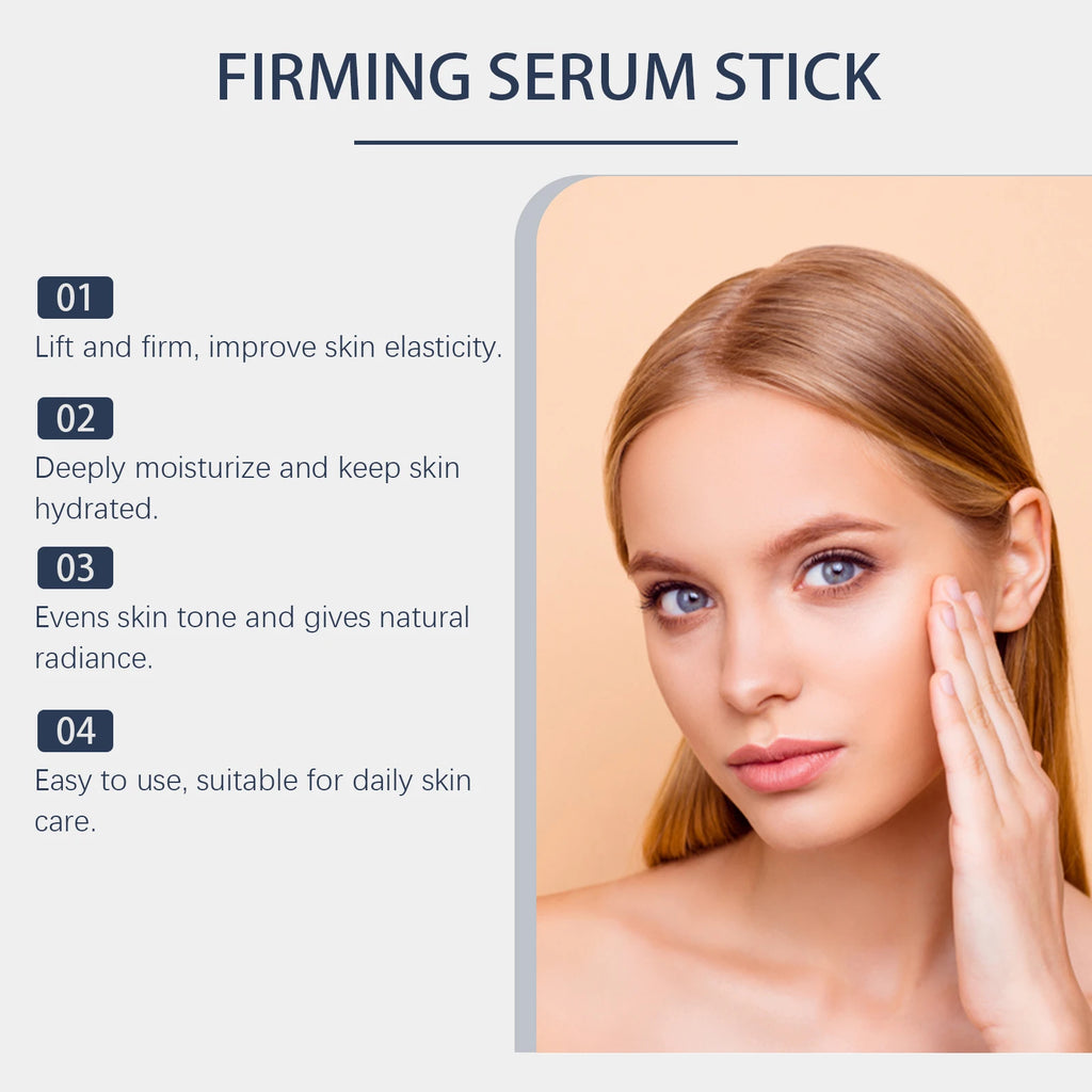 HOYGI 40g Peptide Firming Stick Hyaluronic Acid Camellia Solid Serum Hydrating Face Neck Non Retinoid Formula for Sensitive Skin Zpaxo