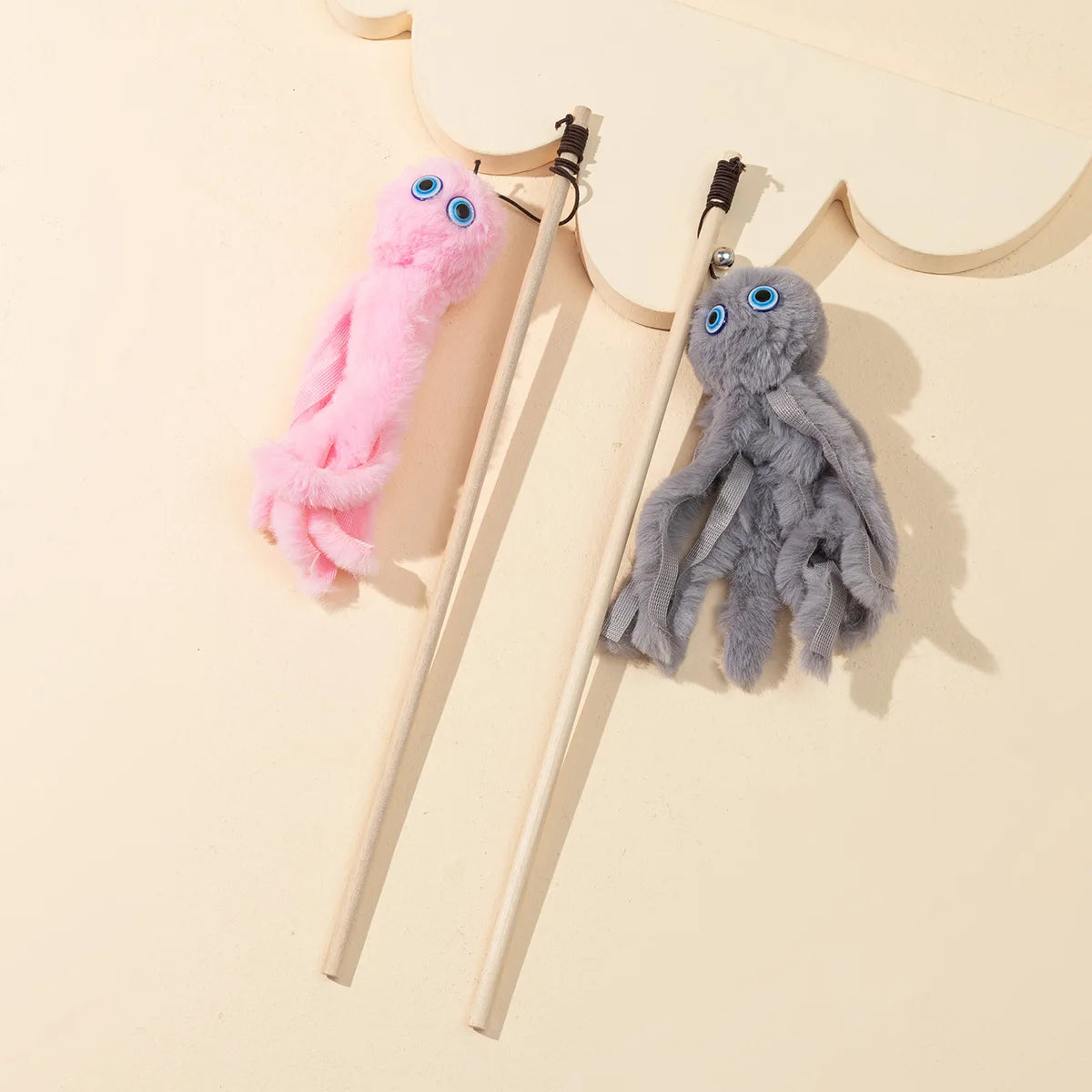 Lovely Cat Toy Funny Simulation Fish Furry Octopus Exercise Teaser