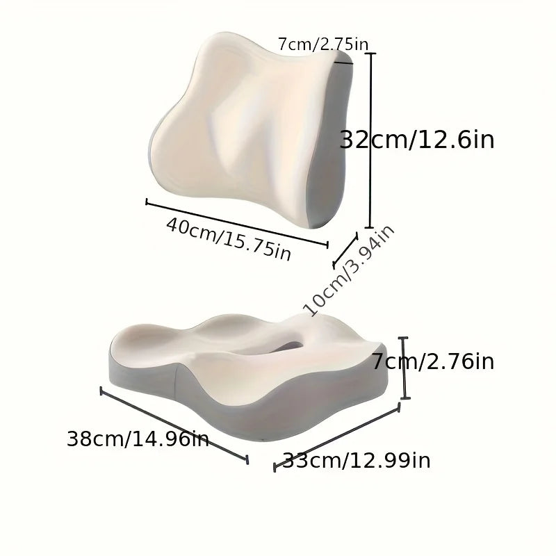 Ergonomic Memory Foam Cushions Soft Resilient Contoured Body Curves
